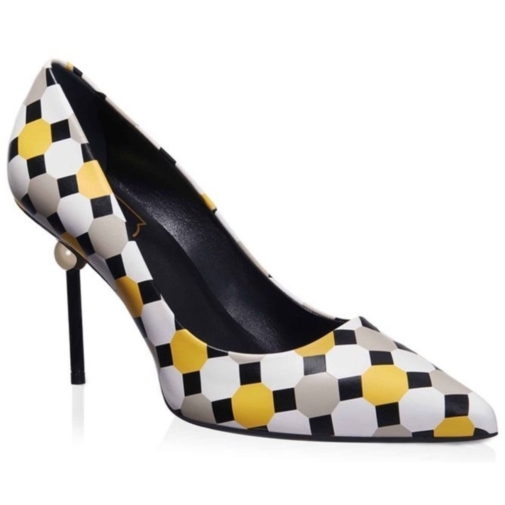 BNIB Roger Vivier Dec Sphere Palazzo Leather Heels with ball detail T95 - Picture 3 of 16